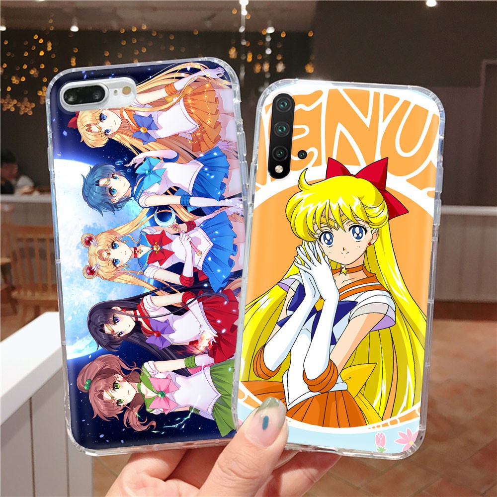 AT115 Sailor Moon Transparent Case Casing ASUS Zenfone 6 6Z 5 5Z 3 Zoom Live L1 ROG Phone Strix II 7 Pro