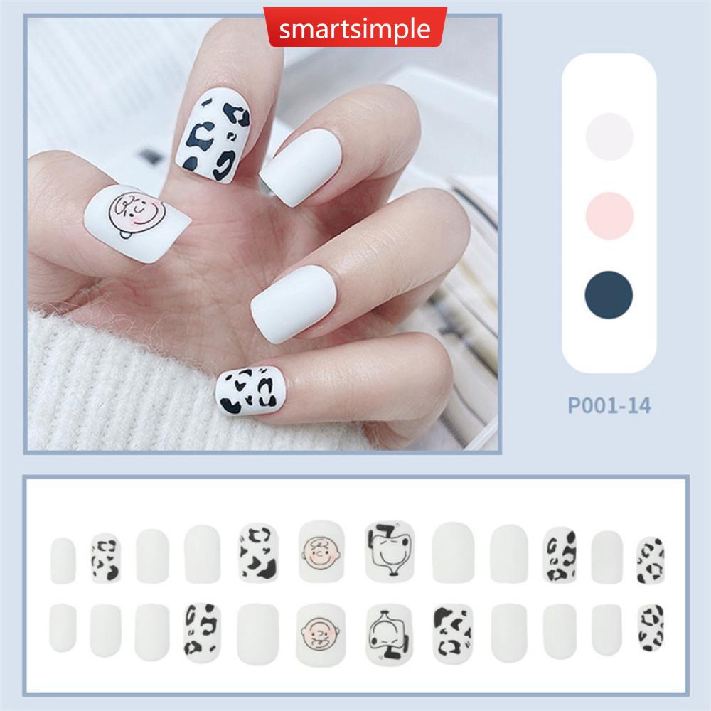 Bộ 24 Móng Tay Giả Nhiều Màu Có Thể Tái Sử Dụng F2M1