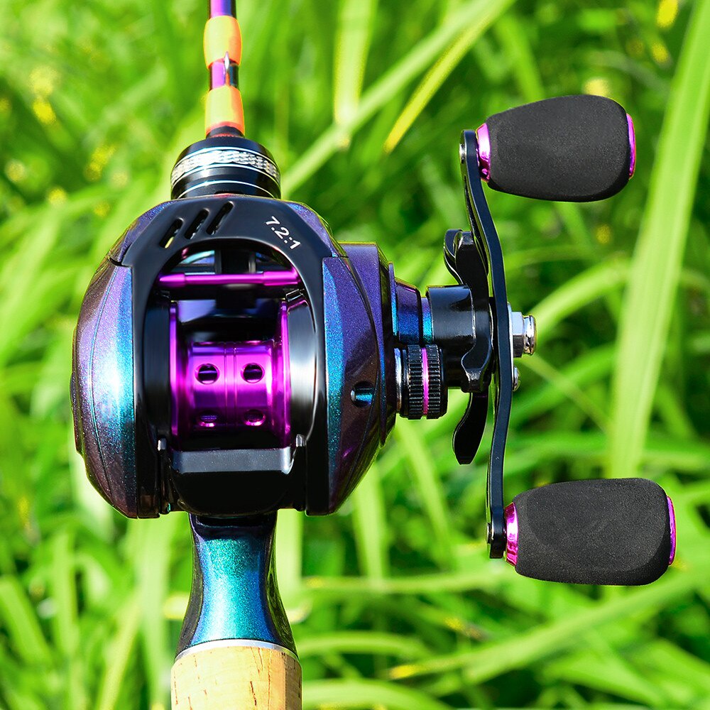 Máy ngang câu lure Proberos ánh tím Titan s1 chất liệu kim loại Full metal phukiencaulure25
