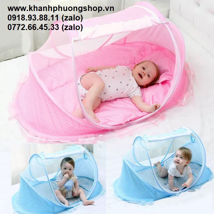 Mùng chụp cho bé - mùng chụp có nệm cho bé