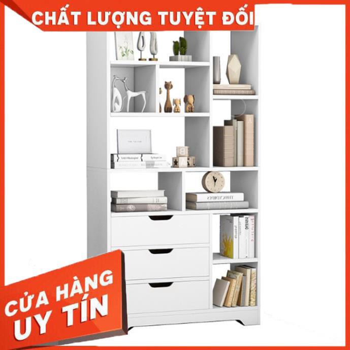 [ẢNH THẬT] Tủ để sách bằng gỗ kiêm vách ngăn phòng, Tủ để hồ sơ văn phòng, Kệ sách đẹp DH-BGK2018