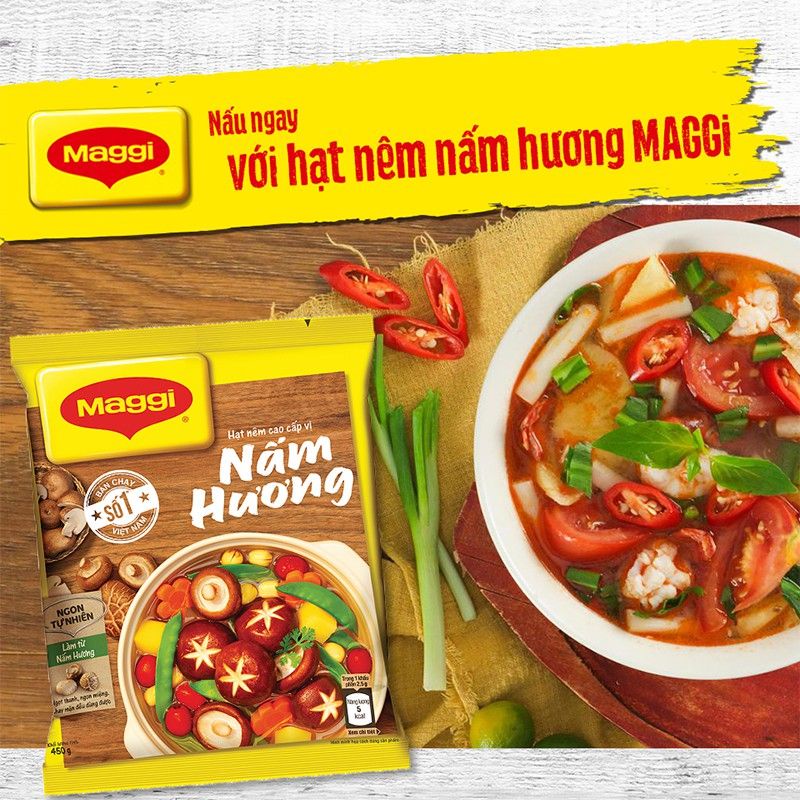 Hạt nêm Maggi vị Nấm Hương gói 450g