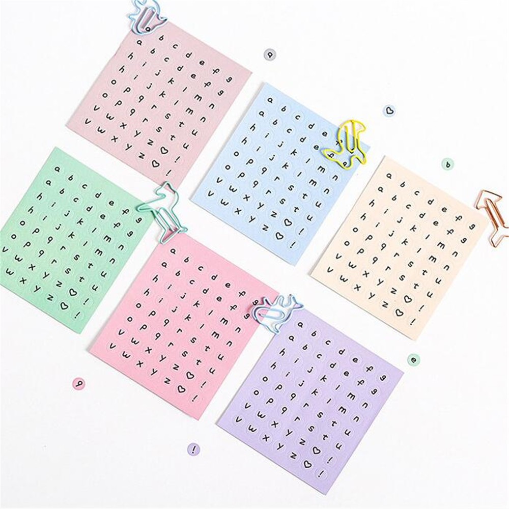 Miếng Dán Hình Chữ Cái Tiếng Anh Màu Sắc Ngọt Ngào Phong Cách Hàn Quốc