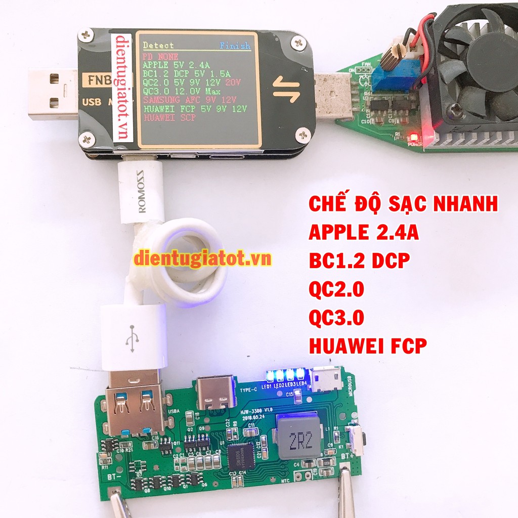 mạch sạc dự phòng sạc nhanh qc3.0 pd3.0 18w - SW6106