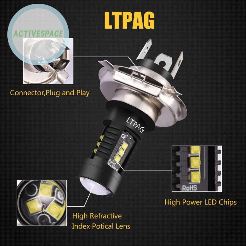 Set 2 đèn pha xe hơi H4 9003 60W 1800LM 6000K COB LED chuyên dụng