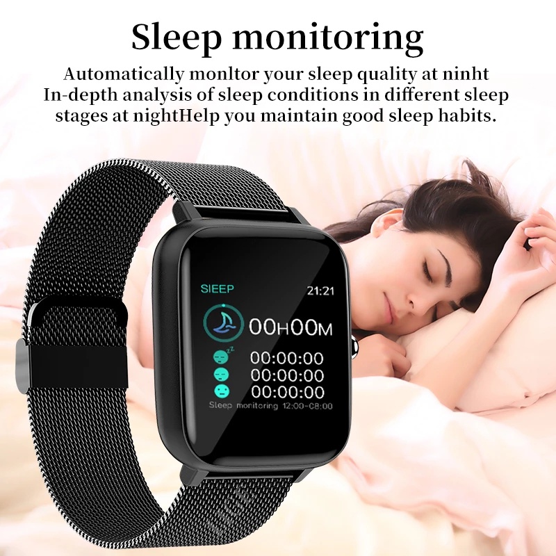 Lige new men smart watch women full touch fitness tracker máy đo huyết áp đồng hồ thông minh cho ios android