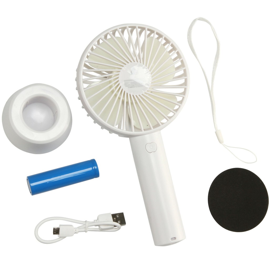 ✖☜Quạt Sạc Tích Điện USB mini Fan - Kèm Pin và Cáp Chân đế sạc, cầm tay,quạt để bàn,quạt usb,quạt mini,máy