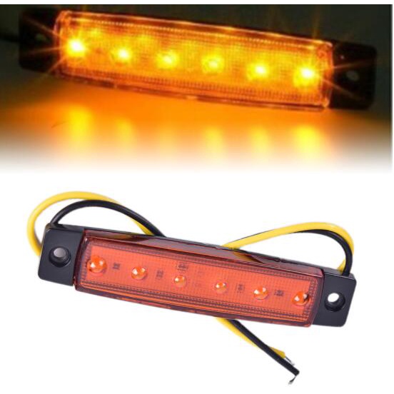 Đèn LED LYMOYO 6 SMD 24V cảnh báo gắn bên hông xe hơi xe buýt