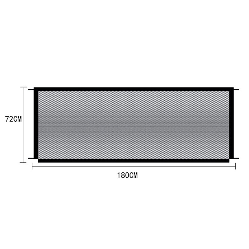 Tấm lưới chắn nylon an toàn có móc treo không cần đục lỗ dành cho chó mèo