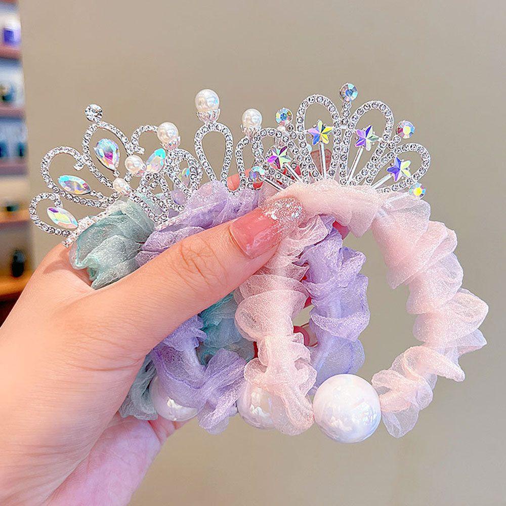 Dây Cột Tóc Hình Vương Miện Dễ Thương Cho Nữ