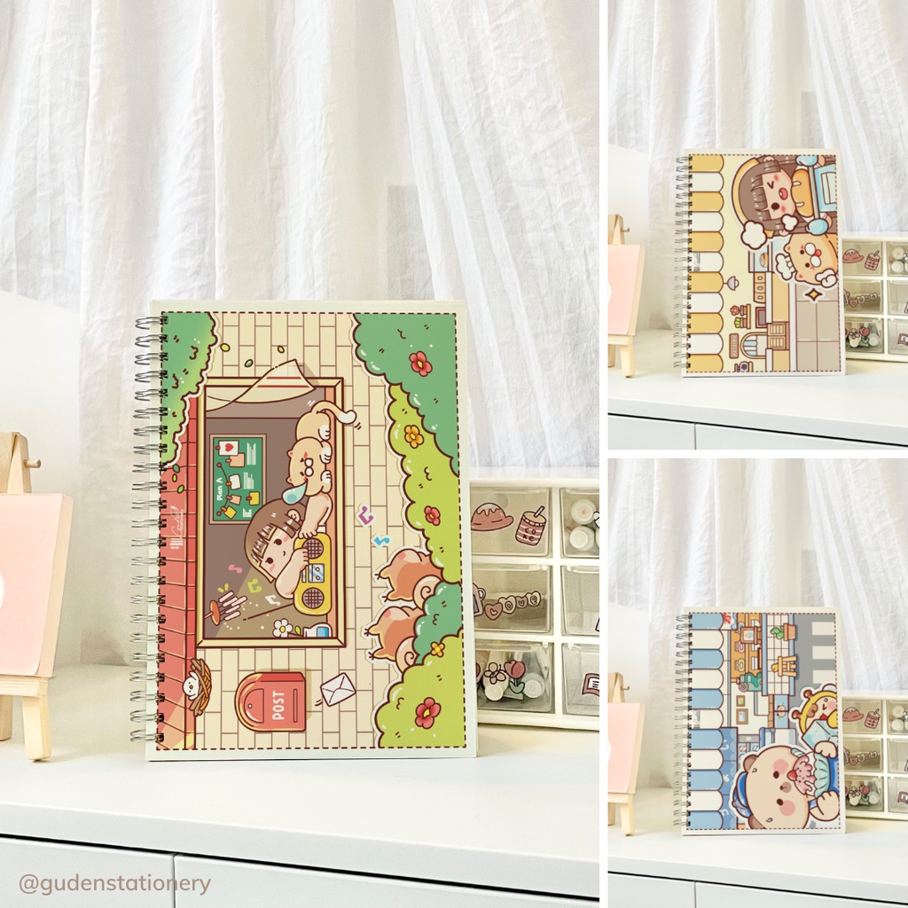 Sổ tay cỡ A5 cô gái dễ thương ver3 120 trang_Guden Stationery