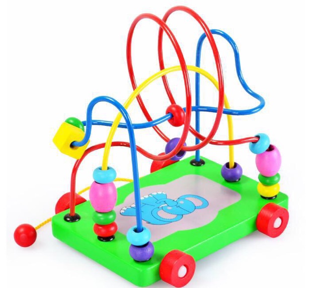 ĐỒ CHƠI GỖ XE KÉO MÊ CUNG LUỒN HẠT