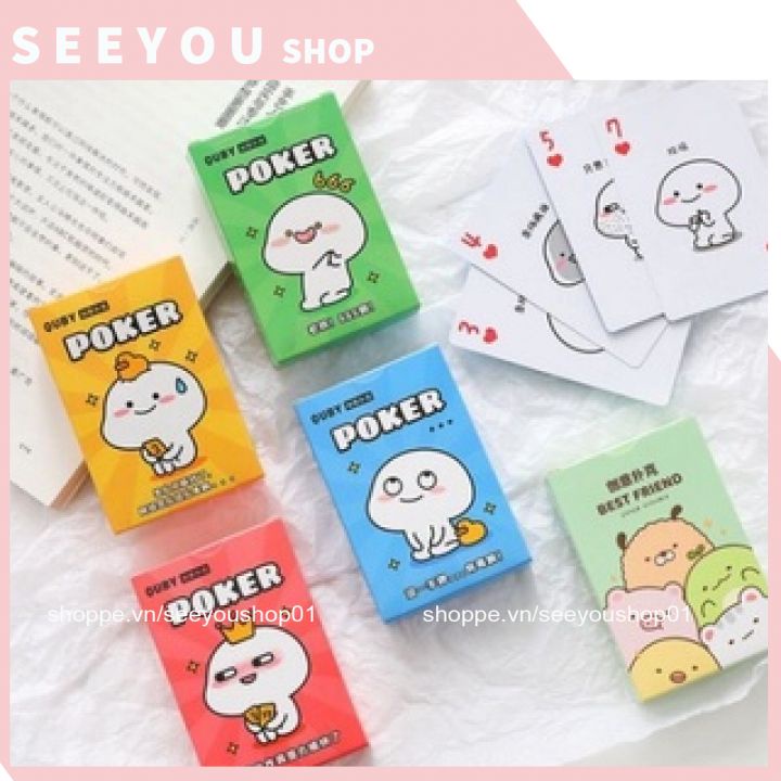 BỘ BÀI TÂY CUTE 54 LÁ FAMILY GENSHINLMPACT HOẠT HÌNH DỄ THƯƠNG/ POCKER CUTE