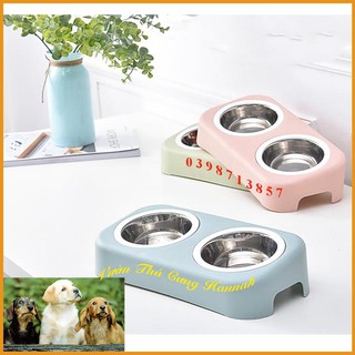 BÁT ĂN CHÓ MÈO- BÁT ĂN ĐÔI INOX CHÓ MÈO