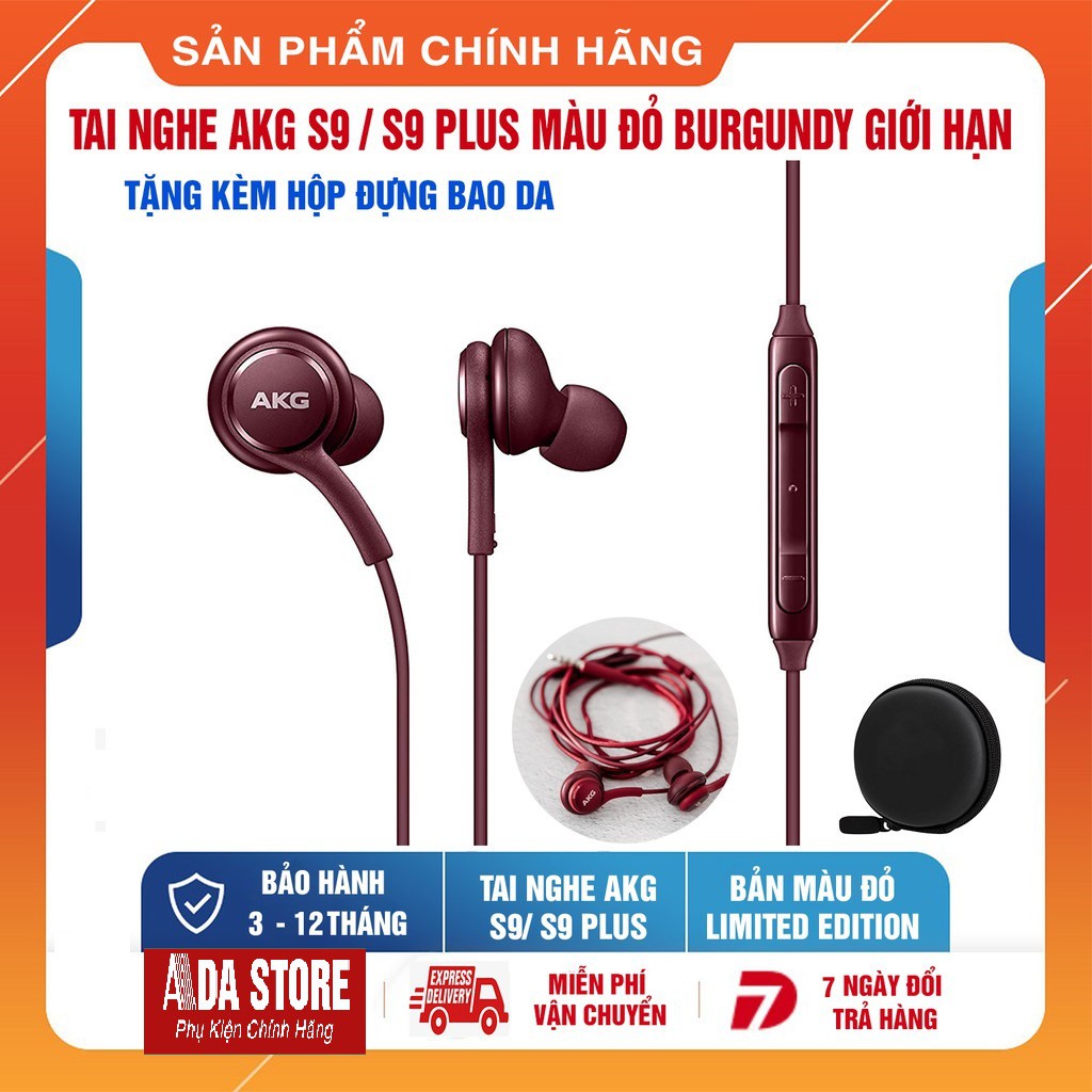 Tai Nghe Samsung S9/S9plus Phiên Bản Giới Hạn Màu Đỏ Burgundy - Tai Nghe AKG Màu Đỏ