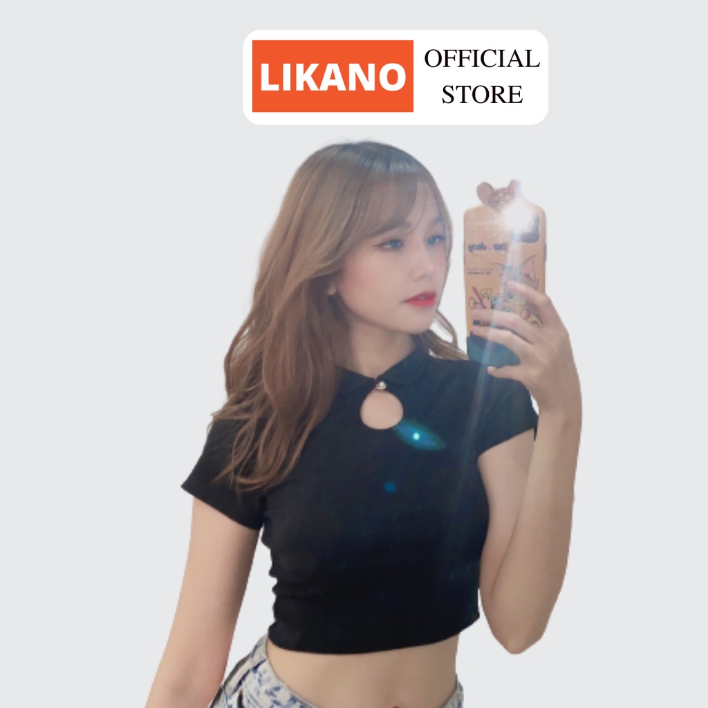 Áo croptop tay ngắn 5 màu siêu xinh LIKANO CRT64