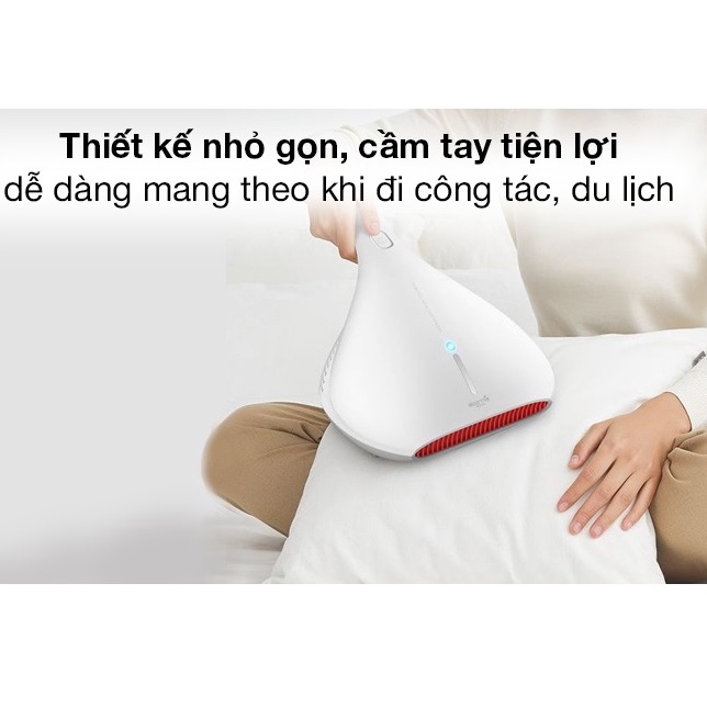 Máy hút bụi cầm tay Deerma thông minh mini hút bụi ga giường nệm, ghế sofa diệt khuẩn UV - HAPOS