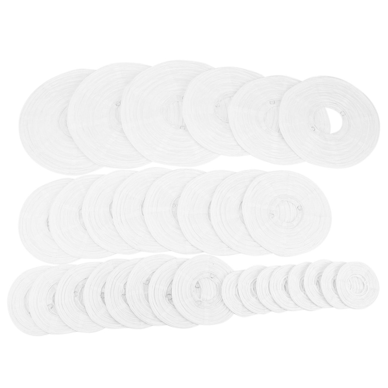 30 Lồng Đèn Giấy Kích Thước 4 inch-12 inch Dùng Trang Trí Tiệc Cưới, Halloween, Giáng Sinh