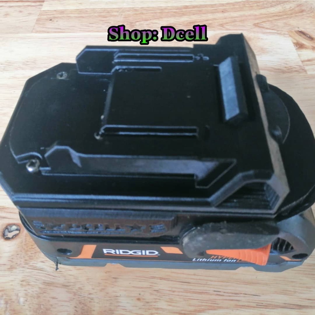 Đế Chuyển Pin AEG / AEG Ridgid Cho Máy Makita 18v In 3D Nhựa Chịu Lực Siêu Bền - Pin AEG Sang Makita