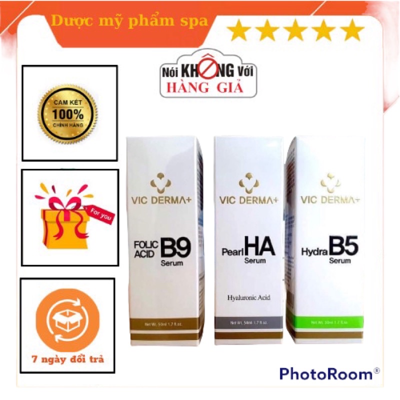 Serum dưỡng da VIC DERMA+ HYDRA B5,VIC DERMA+B9,VIC DERMA+HA cấp ẩm,phục hồi,cấp nước da 50ml