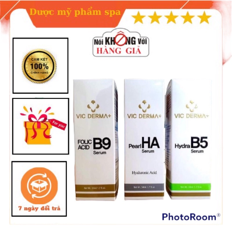 serum dưỡng da VIC DERMA+ HYDRA B5,VIC DERMA+B9,VIC DERMA+HA cấp ẩm,phục hồi,cấp nước da 50ml