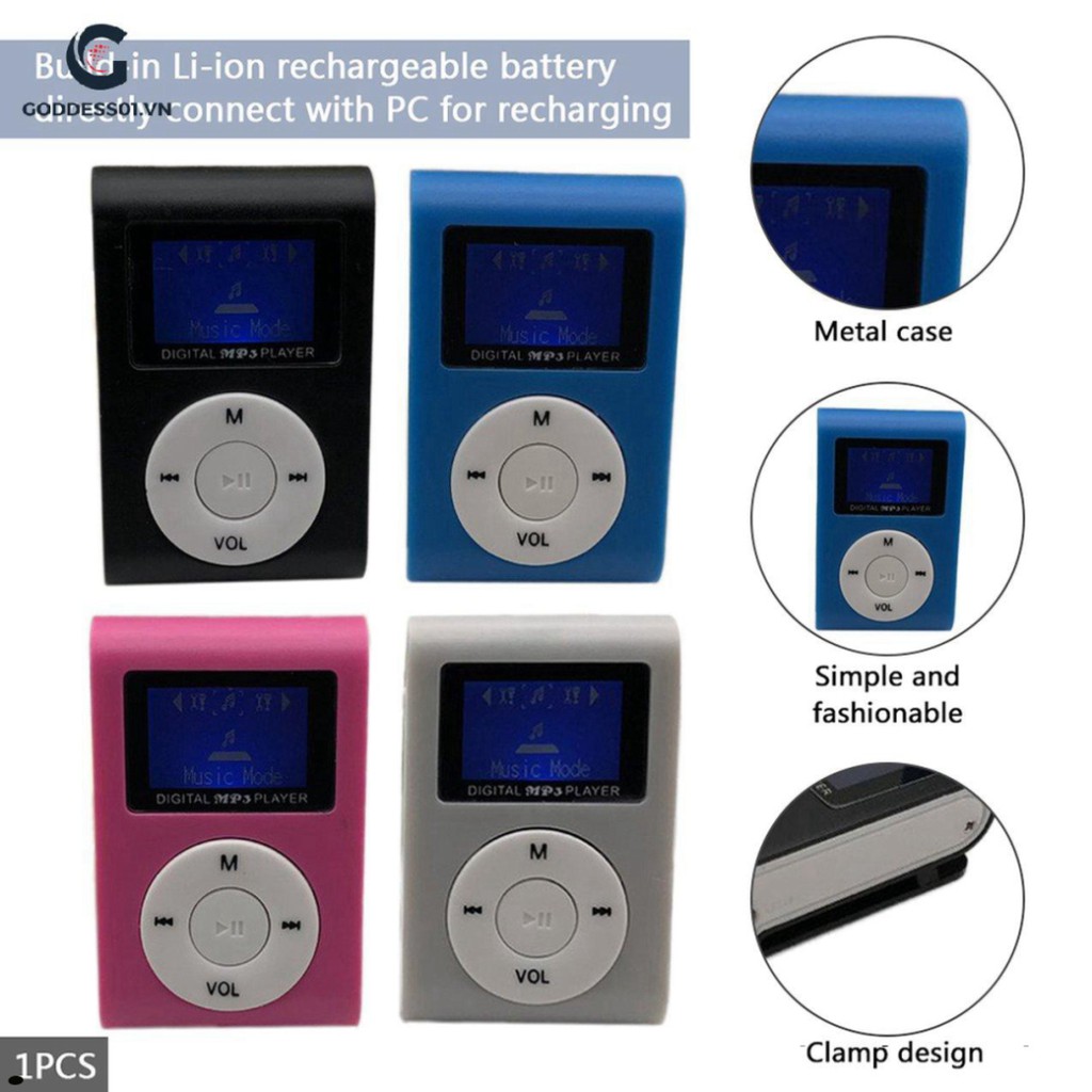 Máy Nghe Nhạc Mp3 Mini Màn Hình Lcd