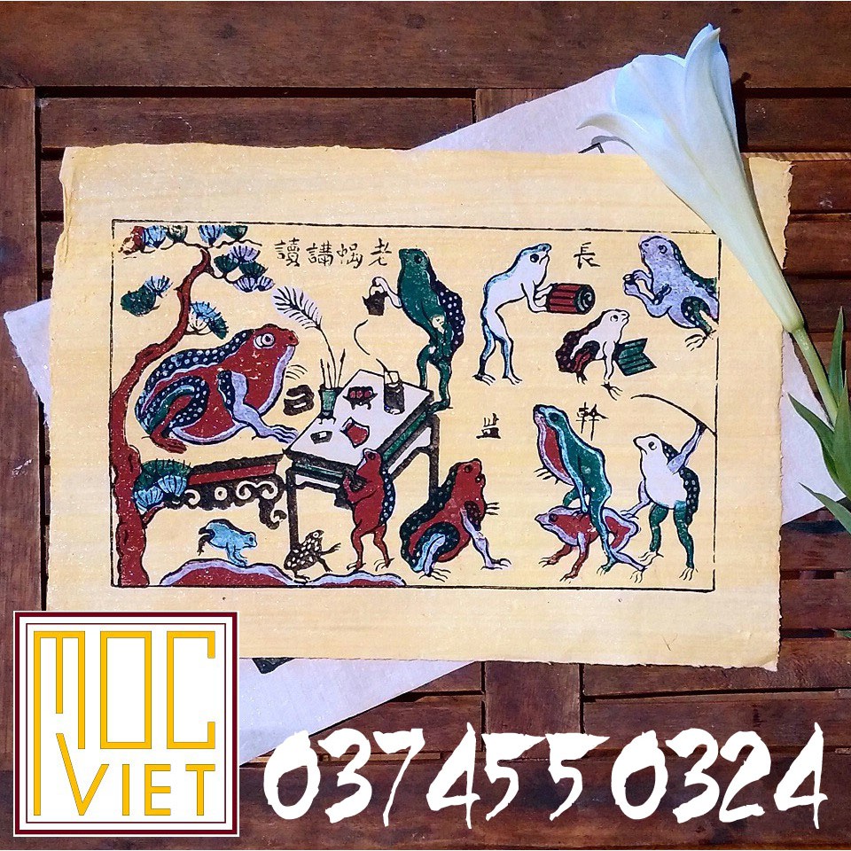 Tranh Đông Hồ Thầy đồ cóc