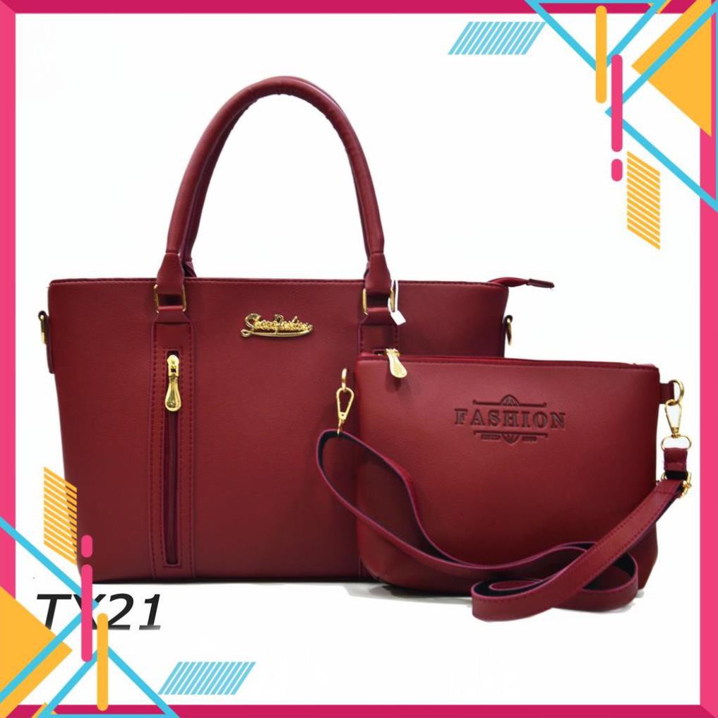 Bộ Túi Xách Nữ Thời Trang Cao Cấp - 2 Dây Kéo