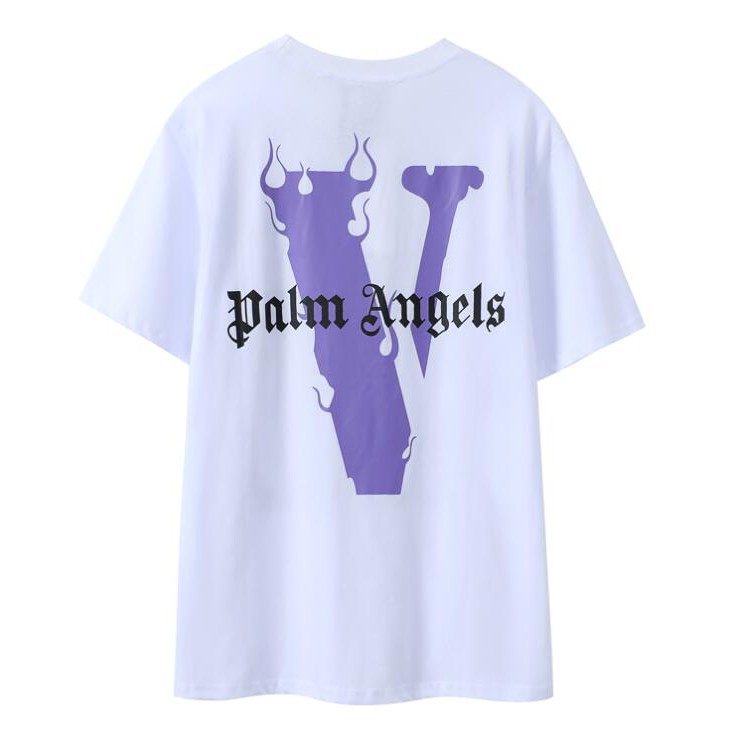 Áo Thun Cotton Tay Ngắn In Hình Vlone Thời Trang Cho Nam Nữ