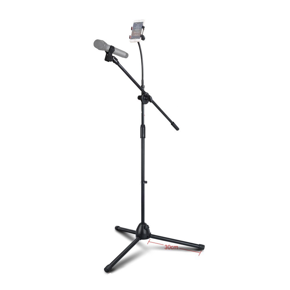 [Mã 267ELSALE hoàn 7% đơn 300K] Chân đế micro với kẹp điện thoại Boom Mic Stand