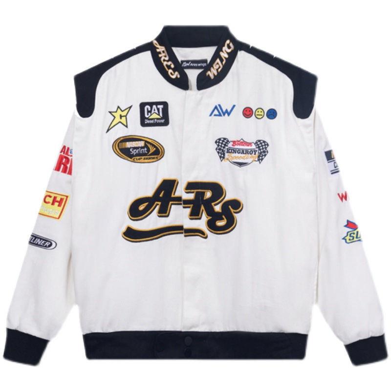 Áo Khoác Bóng Chày Dáng Rộng Thêu Họa Tiết Độc Đáo Phong Cách Đường Phố Thời Trang Mùa Đông Cá Tính Cho Nam Và Nữ