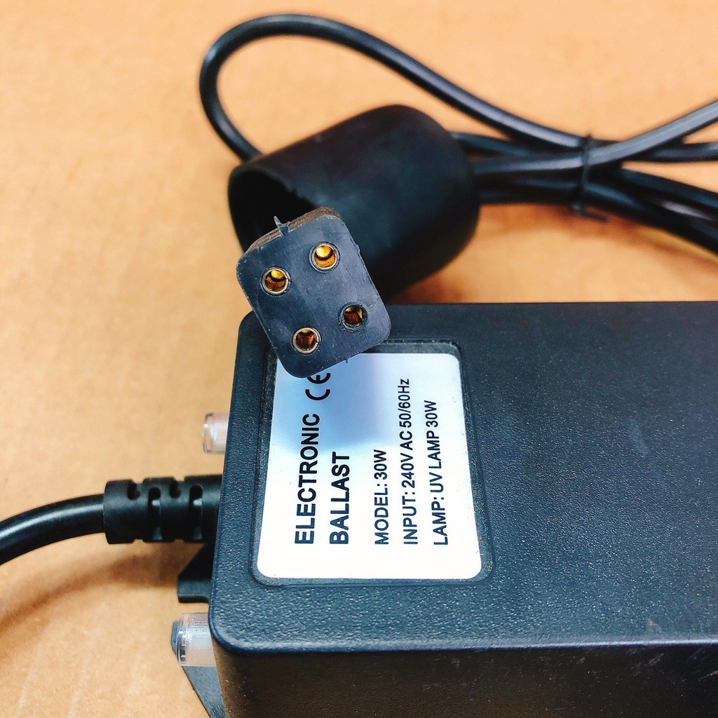 NGUỒN ĐÈN UV 30W AQUAPRO ⚡️ XẢ KHO ⚡️ - UV ADAPTER 30W - UV BALLAST 30W 220V/16A - 4 CHẤU DÀI 2M -  ĐÈN UV MÁY LỌC NƯỚC
