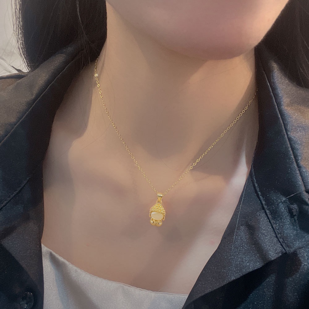 Vòng cổ Mạ Vàng Đính Hạt Giả Ngọc Bích