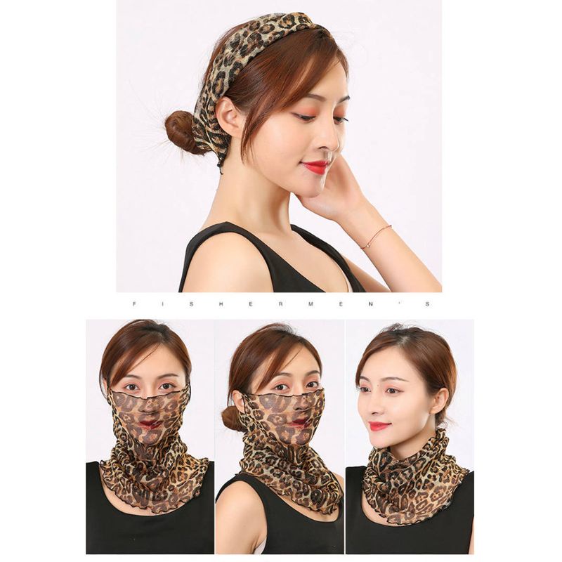 Wmmb Khăn Quàng Cổ Kiêm Khăn Quàng Cổ Vải Lưới Lấp Lánh Đa Năng Chống Nắng Bảo Vệ Mặt Trời Cho Nữ Agaric Ru