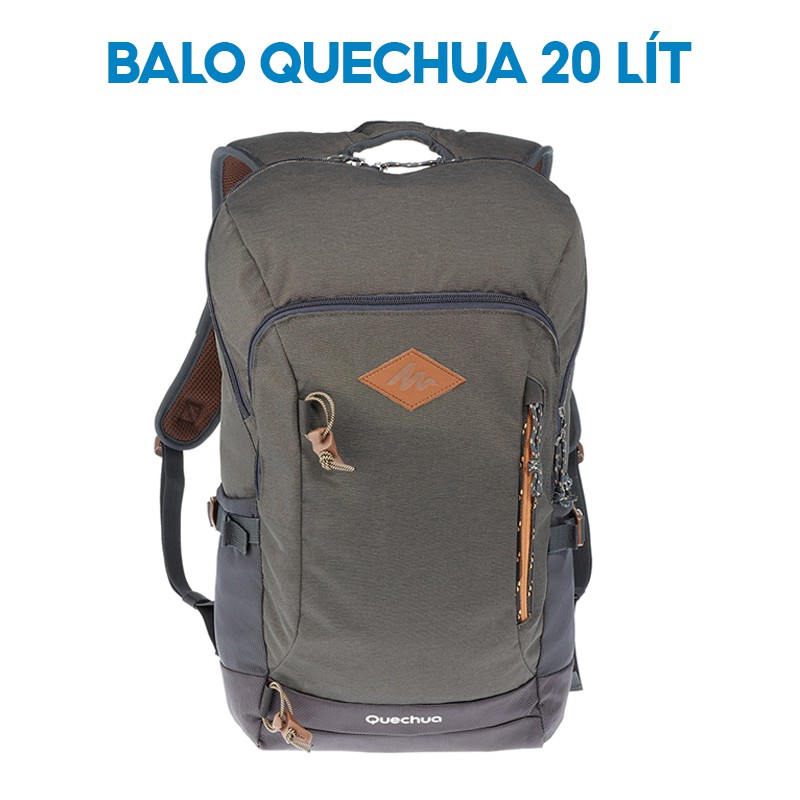 Balo thể thao cao cấp QUECHUA n-hiking leo núi, dã ngoại 20 lít - xám