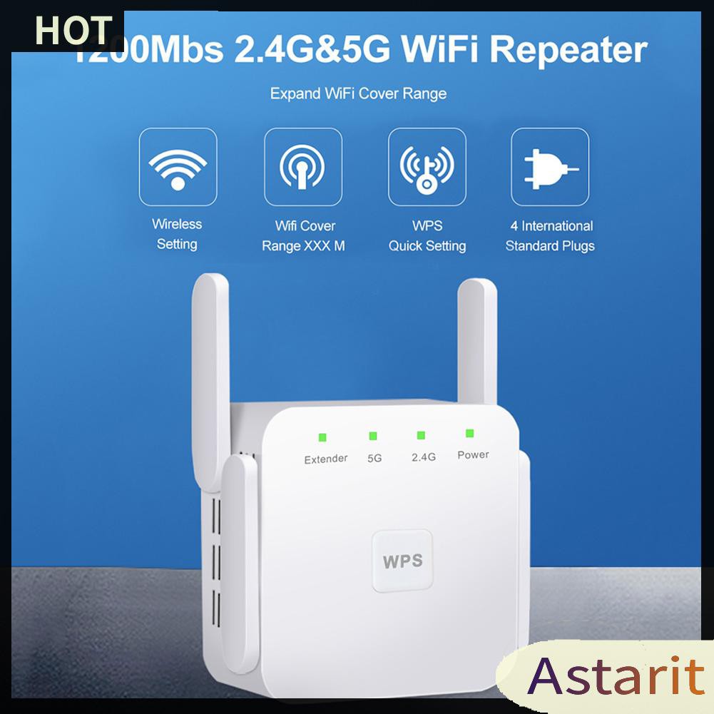 Bộ Khuếch Đại Sóng Wifi 4 Chấu Eu 2.4ghz 5.8ghz 1200mbps