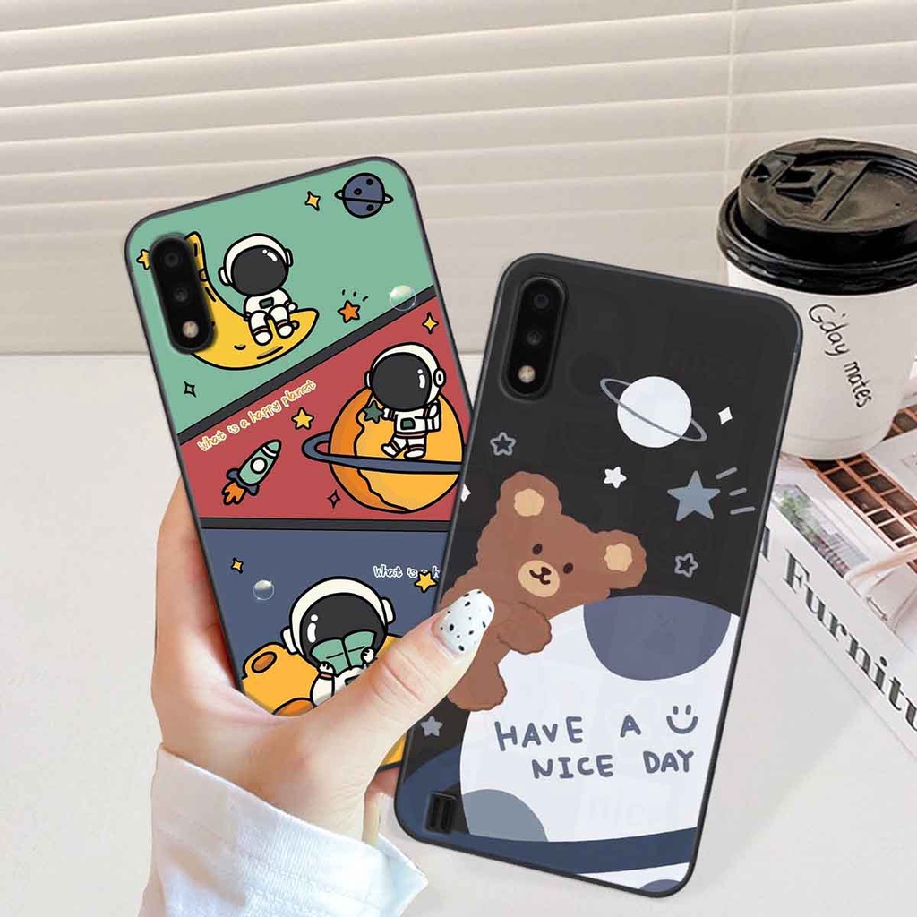 Ốp Samsung A01 / A02 in hình vũ trụ, phi hành gia bầu trời cute dễ thương