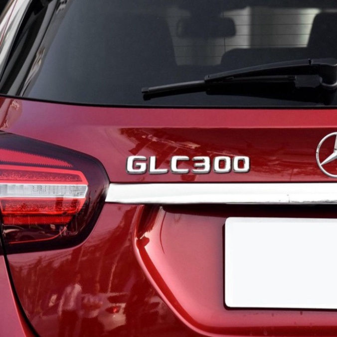 Decal tem chữ GLC300, GLC250, GLC200 dán trang trí đuôi xe ô tô (HÀNG LOẠI 1)