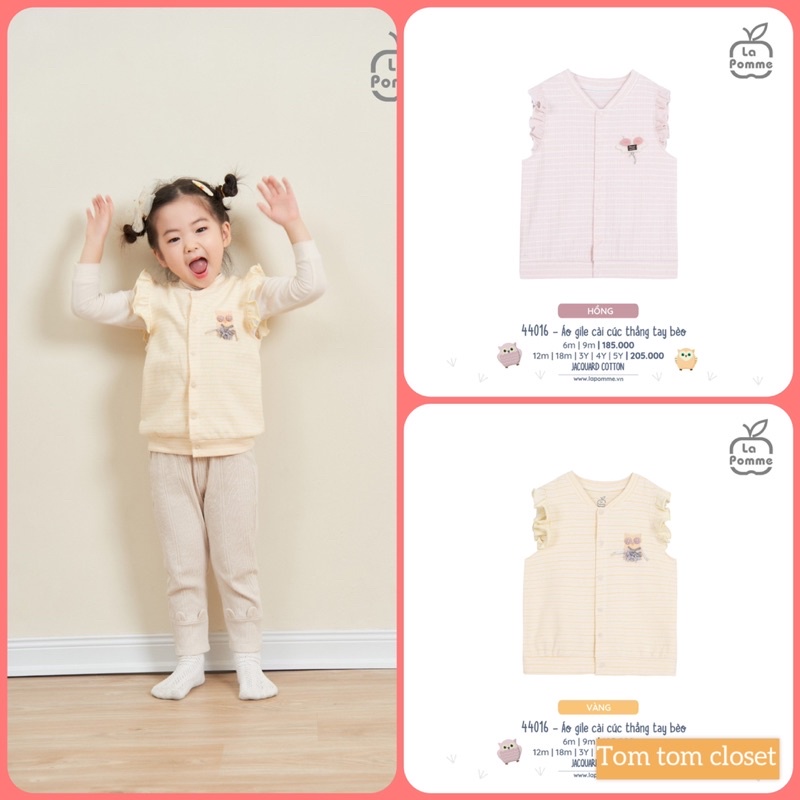 La pomme áo gile girly bèo AW2022