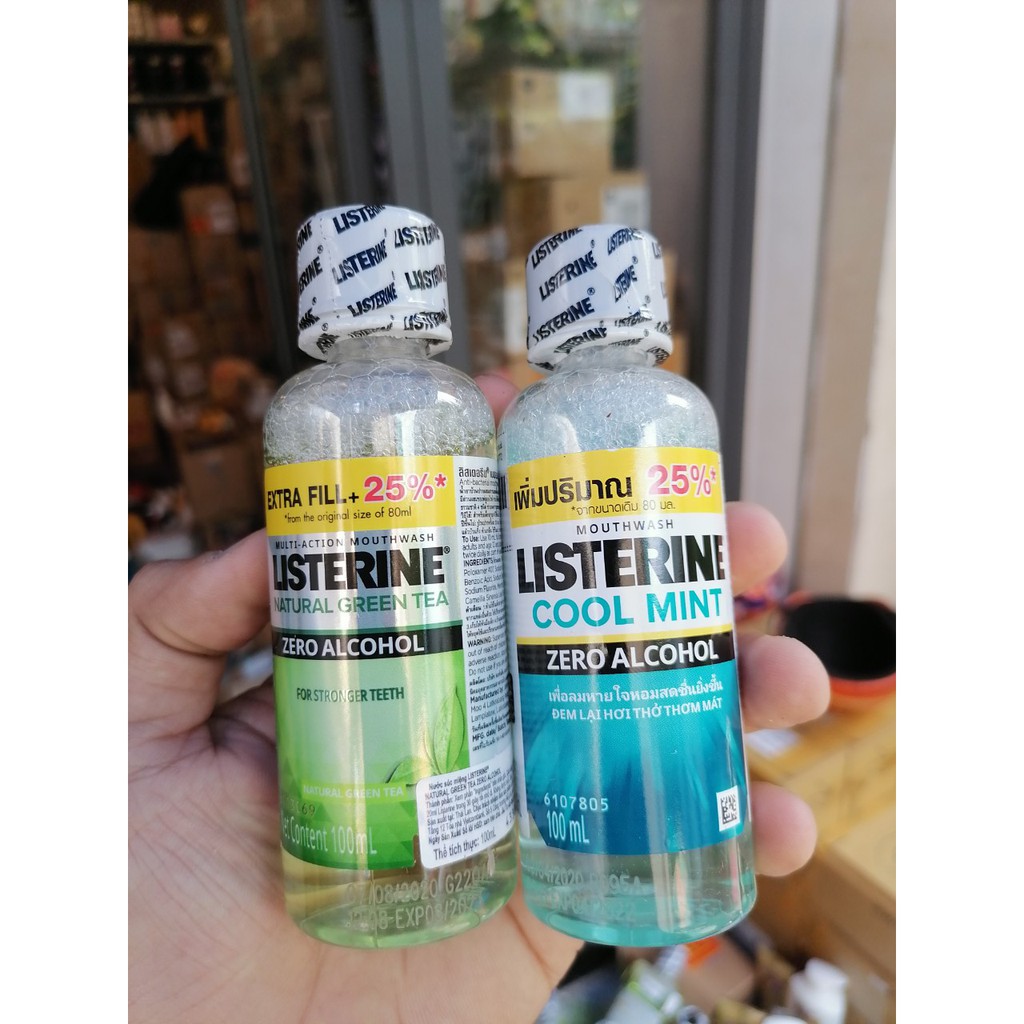 Nước Súc Miệng Listerine Hơi Thở Thơm Mát Không Cay 100ml