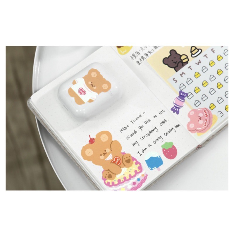 Sticker cute hình dán dễ thương chống thấm chủ đề gấu thỏ mèo 🥰 trang trí bullet journal Hàn Quốc