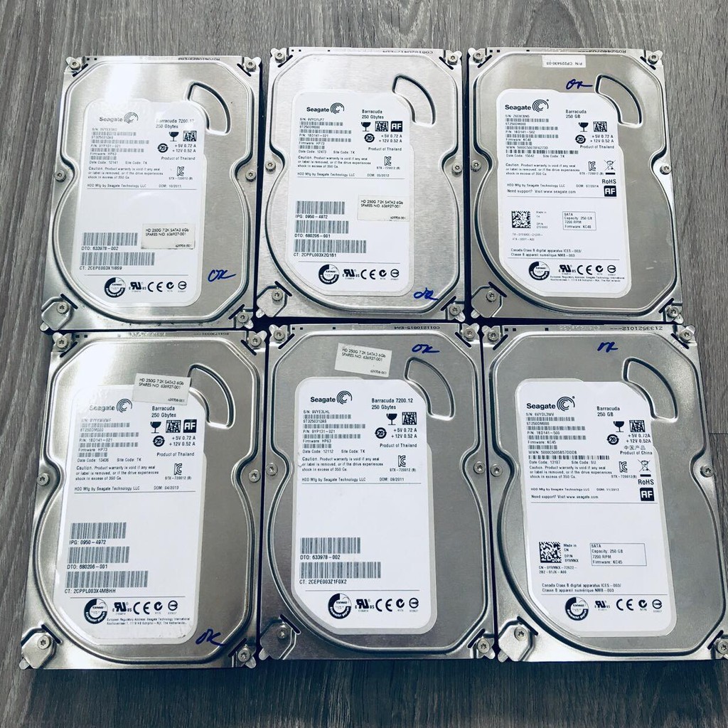 Ổ Cứng Pc Hdd 3.5 320GB 250GB 160GB Cũ