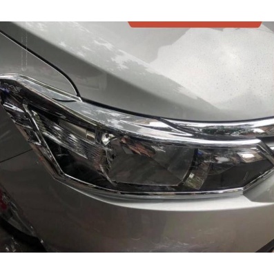 Ốp viền đèn pha, hậu Vios 2014- 2017 mạ crom sáng bóng