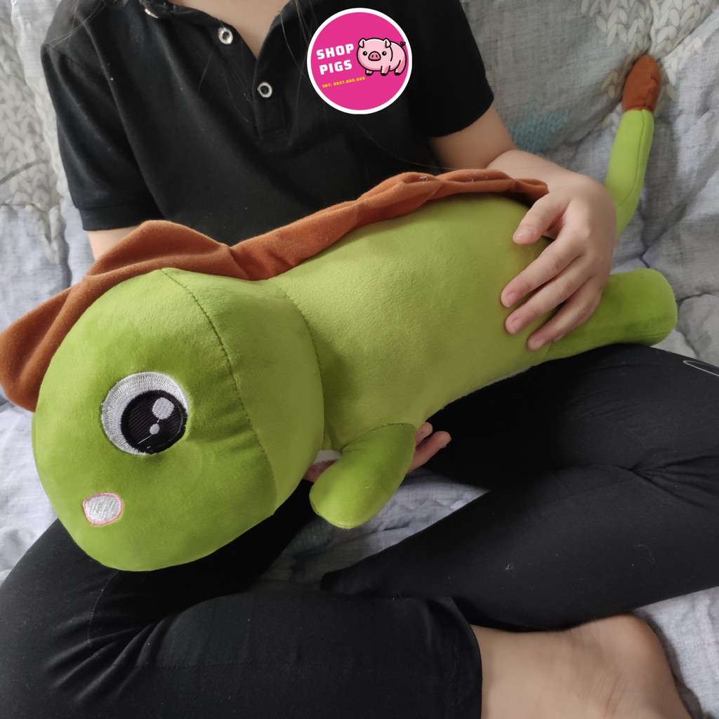 Gấu Bông,Thú Bông Khủng Long Nằm, Chất Nhung Mền Mịn Cao Cấp PIGSSHOP