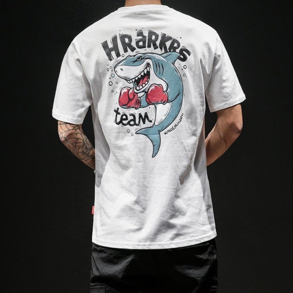 Áo Thun Tay Lỡ In Hrarkrs Cá Mập ATIN18, Thun Nam Nữ Unisex In Chữ Cá Tính - Áo Phông nam nữ cotton 4 chiều | BigBuy360 - bigbuy360.vn