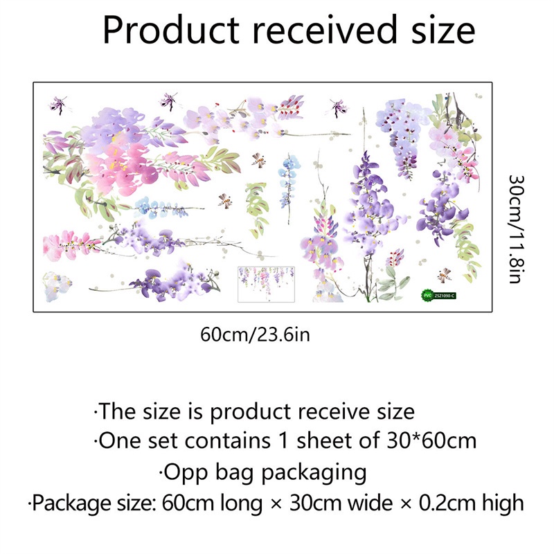 Mới Sticker Dán Tường Họa Tiết Hình Con Bướm Và Hoa Dùng Trong Trang Trí Phòng Khách Phòng Ngủ
