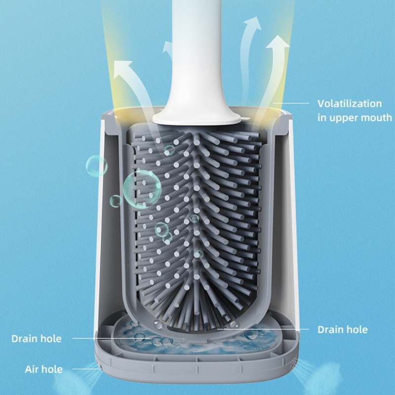 Bộ Cọ Vệ Sinh Toilet Tay Cầm Dài Bằng Nhựa Mềm Nhiều Màu Sắc