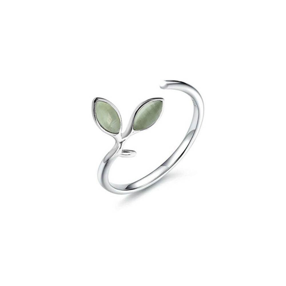 Nhẫn mặt hình lá đơn giản có thể điều chỉnh kích cỡ BUDS
