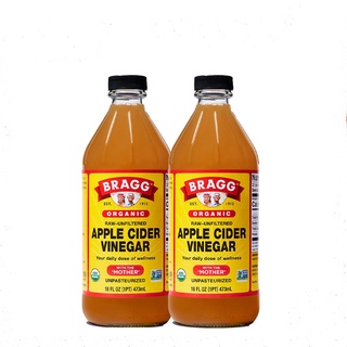 Combo 2 chai giấm táo bragg hữu cơ nhập khẩu usa chai 473ml siêu tiết kiệm