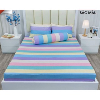 Bộ ga gối 💖m6/m8 drap giường poly, ga trải giường + 2 vỏ gối nằm kèm vỏ ôm